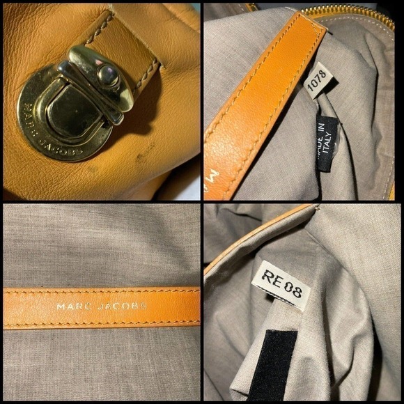 NOTFOR SALE!!!MARC JACOBS 2008 RESORT COLLECTION LEATHER SATCHEL TOTE BAG MANGO - Picture 10 of 16